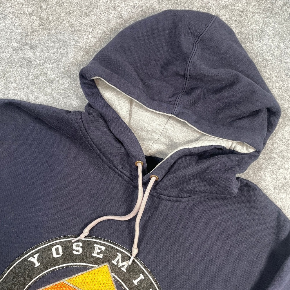 Prairie Mountain Mens Hoodie S Navy Blue Yosemite National Park Bear Graphic